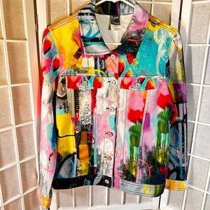 Art by Dolcezza Abtract Jacket, Stretch Size Medium
